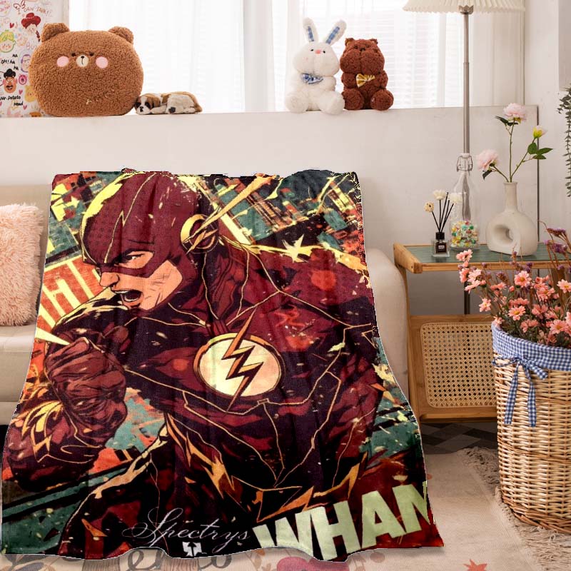 The Flash-themed cartoon blanket is perfect for naps, sofas, living rooms, offices, bedrooms, and other similar spaces.-2