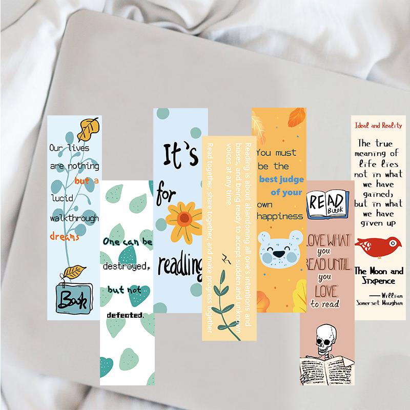 30 шт. Закладки с принтом на тему чтения, подарок Харадзюку, для кафе, бумажные принадлежности, для студентов, очень подходят для книжных фанатов, студентов, закладка