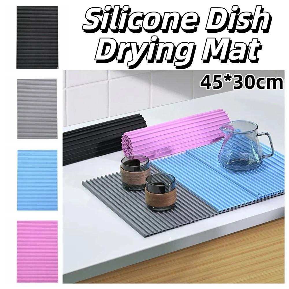 Food Grade Silicone Kitchen Mat Roll Up Insulation Placemat  Countertop Use