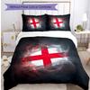 England Football Printed Bedding 3 Piece Set Cozy Breathable Bed Cover Set as Housewarming Holiday Gift