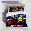 3pcs UFO Robot Grendizer1 Cover Set - Personalized Name, HD Printed Bedding with 1 Cover and 2 Pillowcases - Perfect for Home Decor, Easy Care