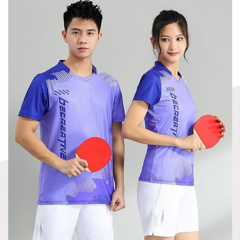 Quick-Dry Breathable Badminton Volleyball T-Shirt Unisex Sportswear Team Jersey Short Sleeve