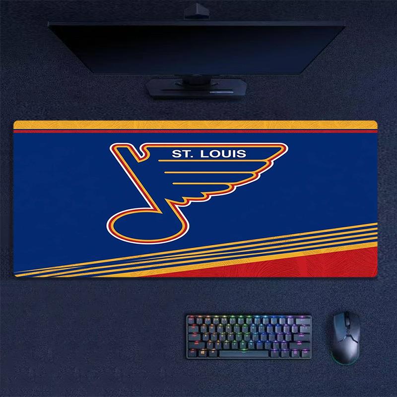 St. Louis Blues Logo Color Mouse Pad Large Gaming Table Cushion Non-slip Laptop Tablet Big Mousepad XXL Mat Mini PC Playmat With Lock edge