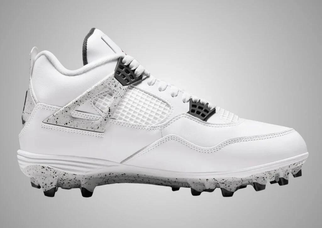 HQ0207-106 Nike Air Jordan 4 Cleat White Fire Red (Мужской)