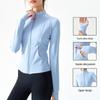 Women's Nude Feel Long Sleeve Zip-Up Yoga Jacket, Slim Fit Outdoor Activewear