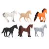 6pcs Horse Figurines Set Children Simulated Cute Funny Horse Figure Model Pretend Play Toy