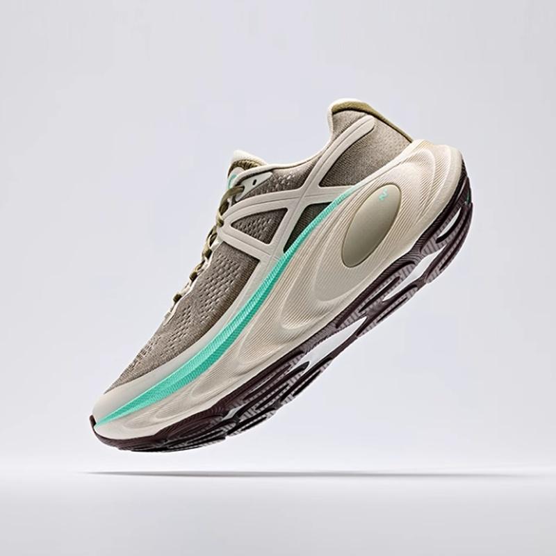 Anta Cushioning Abrasion Resistant Low top Casual Running Shoes Men's Gray Green 112525523A-5