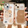 Mobile Protective Case Cute Bear Painted For iPhone 11 Samsung A12 32 50 51 52 S22 Ultra Redmi 9T 9C10C Note8 10 11 Pro OPPO Vivo Phone  Back Cover