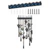 Wall Mounted Fishing Rod Holder Fishing Poles Vertical Support Rack Wall Mounted Storage Rack Holds 9 Fishing Rod