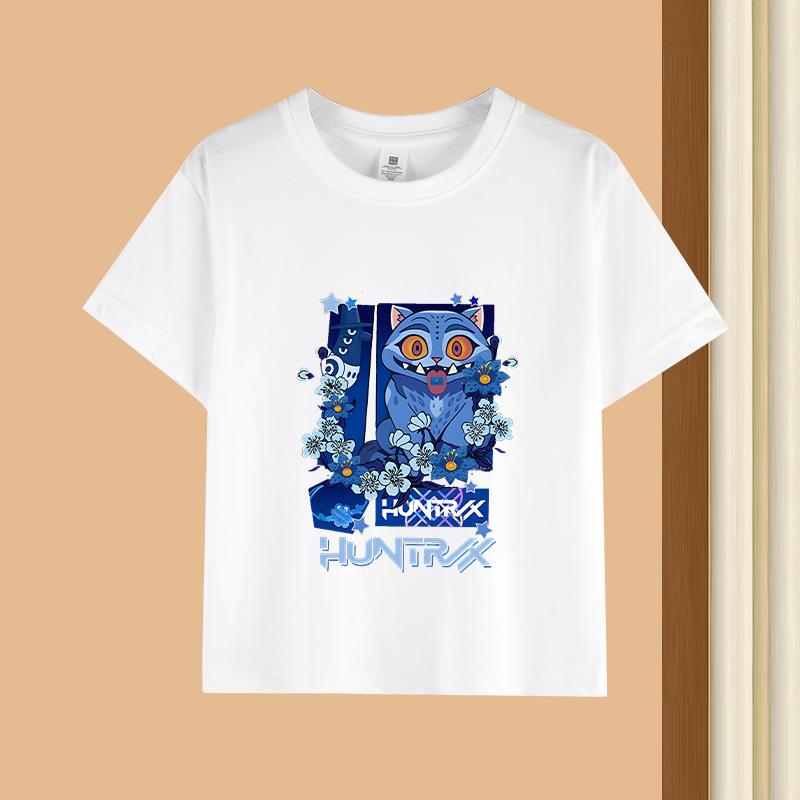 Kpop Korean Wave Witch Hunting Team Tiger Printed Children's T-shirt