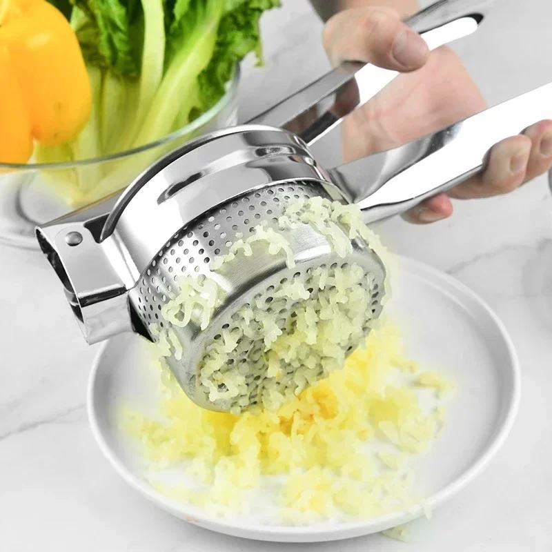 Картофеледавилка РисерПресс Пюре из картофеля Нержавеющая сталь Измельчение Пюрирование Фрукты Овощи Пресс Соковыжималка Приспособление для приготовления Кухонные инструменты