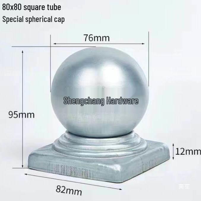 Wrought Iron Hollow Decorative Staircase Post Cap - Round Handrail Ball for Railing Fence Accessories