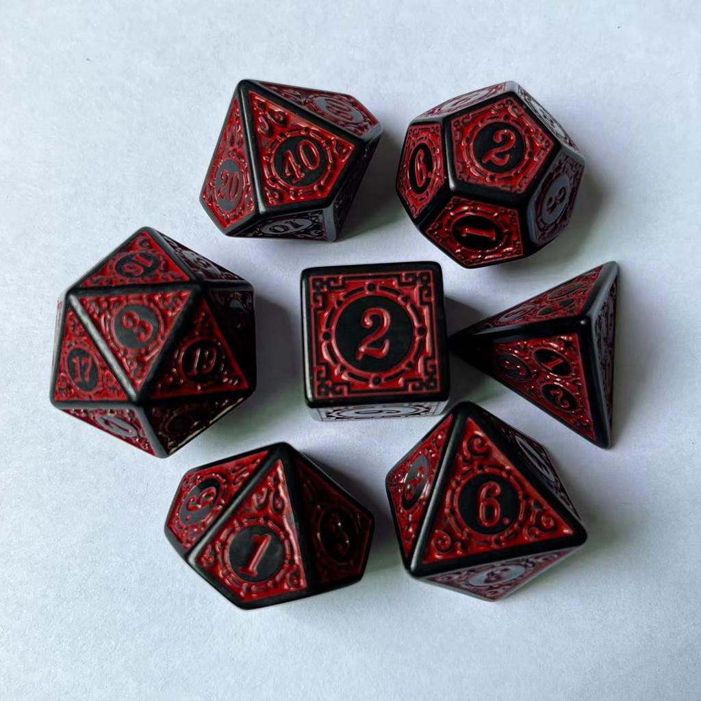 7pcs/lot Polyhedral Dice Set Double-Colors Dice D4 D6 D8 D10 D% D12 D20 for DND RPG Table Games
