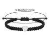 1PC Jewelry Wear-resistant 26 Letters Charm Braided Rope Unisex Bracelet Adjustable Heart Shape Couple Lover