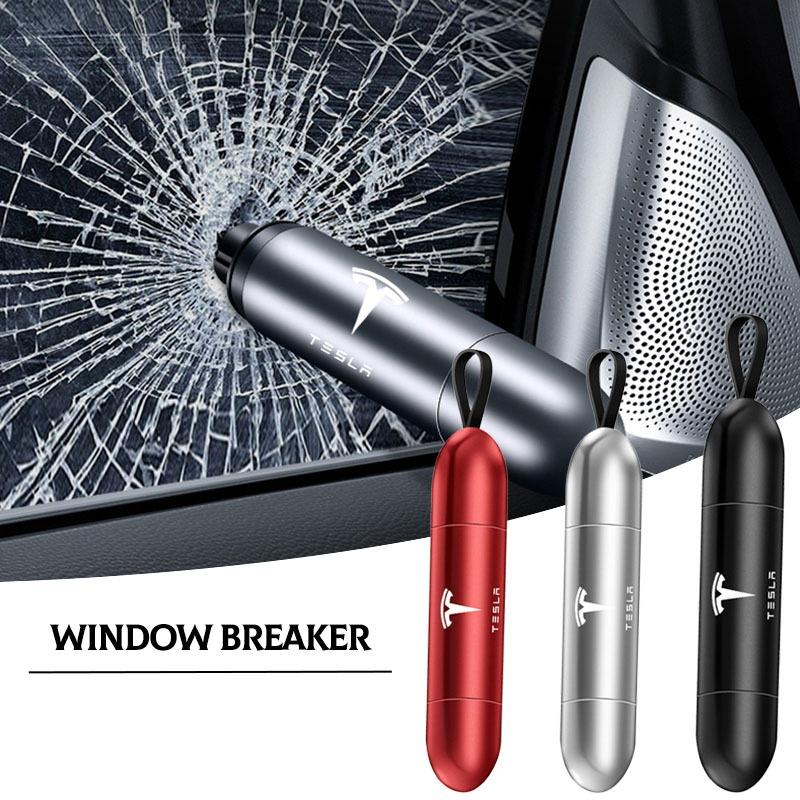 Car Safety Hammer Emergency Window Breaker Seat Belt Cutting Machine For Tesla Model 3 2022 Y X S Cc3 Cybertruck Y Juguete Roadster Coil 4