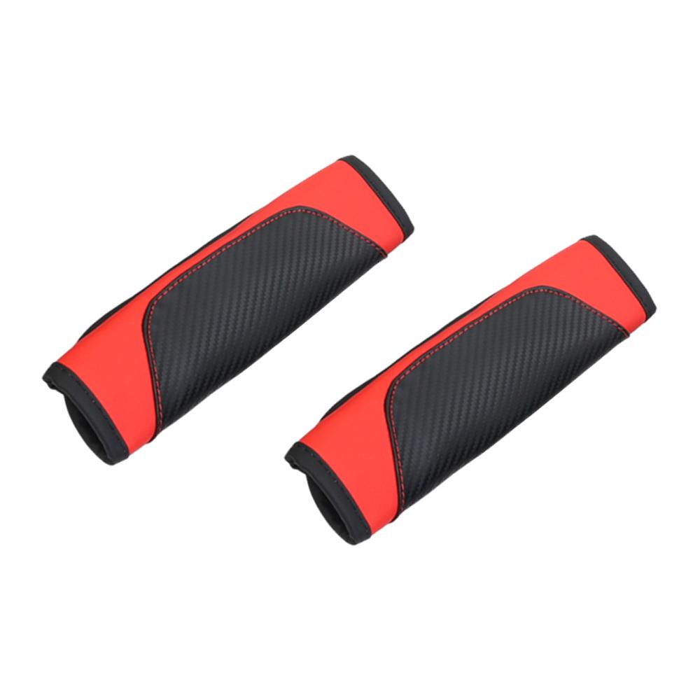 Car Seat Belt Shoulder Protector Universal Carbon Fiber Leather Shoulder Pad Summer Winter Breathable Safety Belt Accessories
