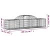 VidaXL Curved Gabion Baskets 5 Pcs 200x50x40/60 Cm Galvanized Iron, Gabion, Gabion Cage, Gabion Wall Basket, Wall of 3146260