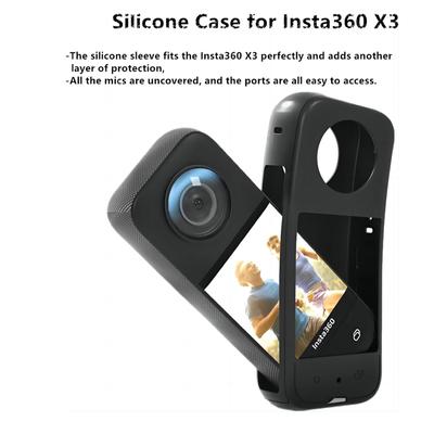 Силиконовый чехол для панорамной экшн-камеры Insta360 X3, пылезащитный силиконовый защитный чехол, устойчивый к падениям, чехол EVA