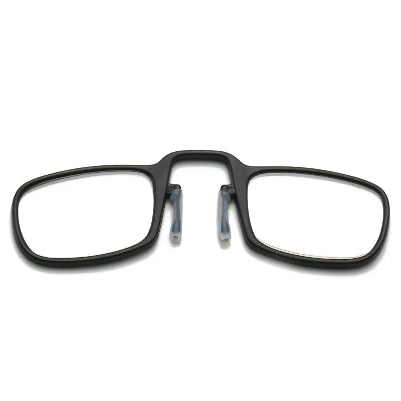 Очки для чтения с зажимом для носа, мужские Tr90 Focus Plus, портативные пенопластовые очки для носа, прозрачные очки, складные очки в чехле