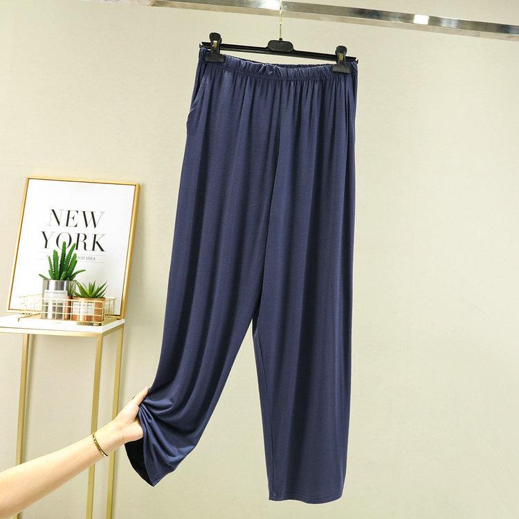 Мужские летние свободные брюки из модала — легкие, универсальные, с высокой талией, широкие пижамные брюки с карманами