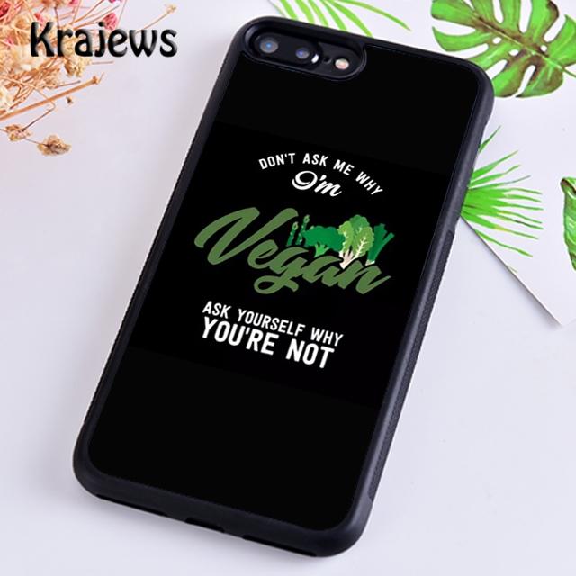 Krajews Love Animal Vegan Quotes Soft Phone Case Cover For IPhone 18 17 Air 16 15 14 plus 11 12 13 pro max coque Fundas