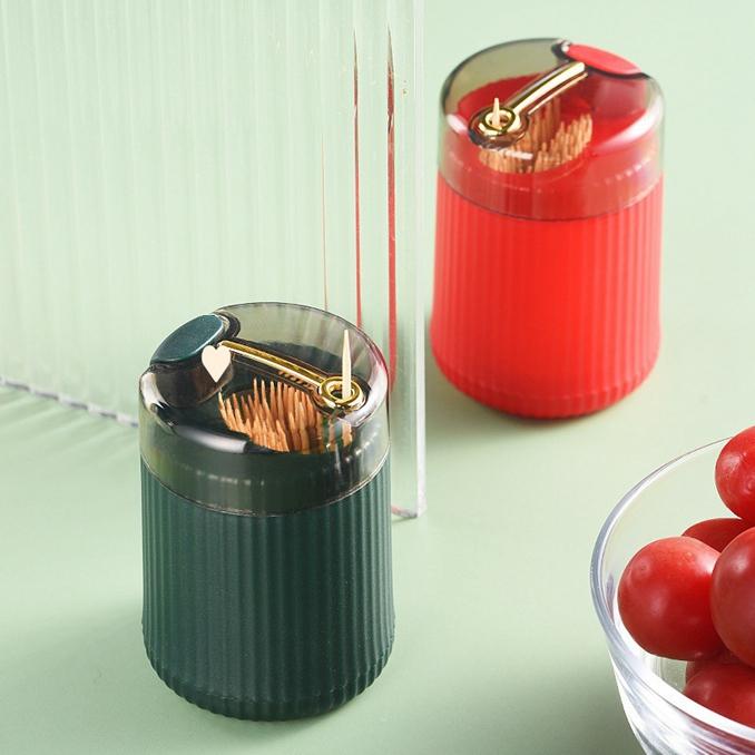Креативная домашняя удобная канистра для зубочисток, пластиковый пресс-органайзер для зубочисток