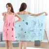 Microfiber Cartoon Bath Skirt Women Soft Absorbent Beach Towel Bath Can Be Worn Suspender Bath Towel Variety Bath Skirt