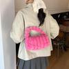 Трендовая женская пушистая плюшевая сумочка 2025 года - Высококачественная модная сумка на плечо и кроссбоди для осени/зимы