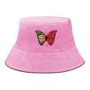 Bucket Hat With Butterfly Flag of Portugal Print , Patriotic Sun Cap Unisex Fashion Solid Color Beach Hat