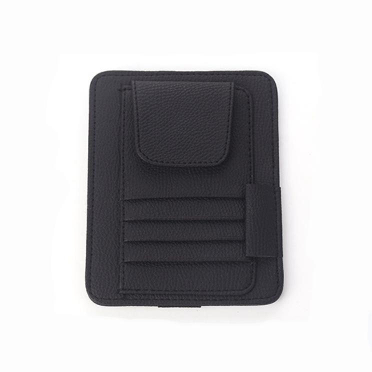 Солнцезащитный козырек Многофункциональный автомобильный держатель для карточек из искусственной кожи, органайзер для ручек для хранения очков, автомобильная подвесная сумка Aut