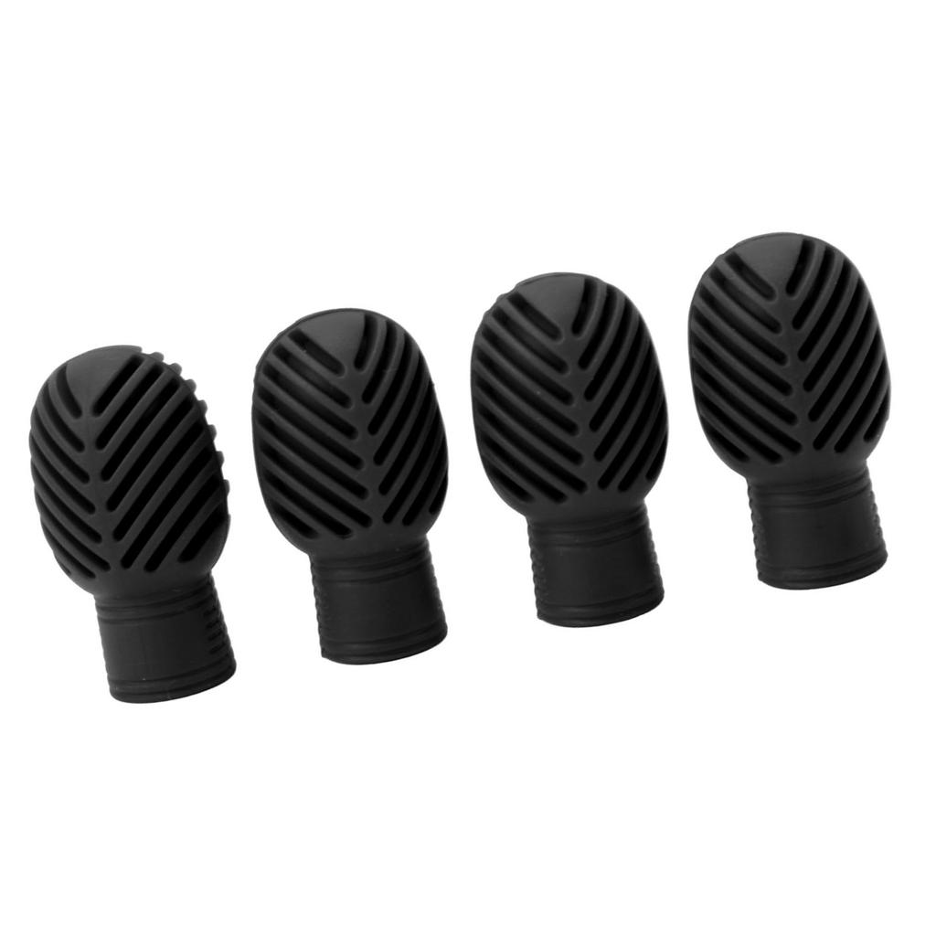 4PCS Drumstick Silent Practice Tip Silicone Stretchable Drum Practice Percussion Tip Black