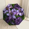 1PC flowers wreathAutomatic Open/Close Umbrella with Windproof, 8-Rib Sturdy Canopy, Durable Ribs, Fashionable Design, Outdoor Accessory, Fun Prin, Ho