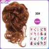 Synthetic Hair Bun Chignon Messy Curly Hair Band Elastic Scrunchy False Hair Pieces For Women Hairpins Black Brown