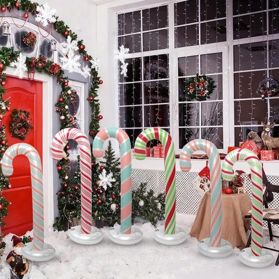 Рождественский леденец-трость воздушный шар 51 дюйм большой надувной леденец-трость украшение для дня рождения Рождества свадьбы Нового года карнавала фестиваля