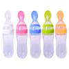 Infant Silica Gel Feeding Bottle With Spoon Food Supplement Rice Cereal Bottle Baby Feeding Bottle