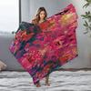 Яркое Абстрактное Цветное Геометрическое Плетение Плед для Дивана Кровати Декоративное Покрывало Подарок