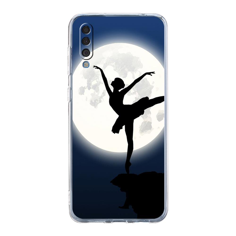 Простой балетный танец лебедя для Samsung Galaxy A14 A50 A70 A30 A40 A20E A10 A10S A20S A02S A04S A12 A22 A32 A34 A42 A52 5G A54 Чехол