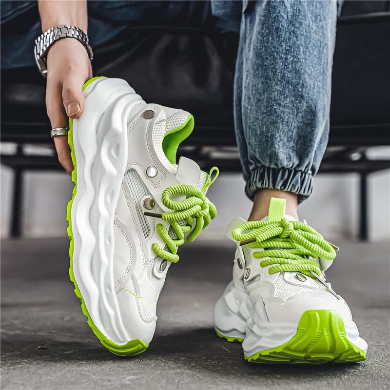 Оригинальные мужские модные кроссовки с дышащей сеткой на платформе мужские кроссовки на шнуровке в стиле хип-хоп повседневные мужские кроссовки Zapatillas De Hombre