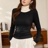 Navava Women Slim FiT Color Block TurTleneck Long Sleeve T shirT nT3003