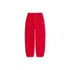 X Jacquemus Co-Branded SS24 Solid Color Hollow-Out Thick Fleece-Lined Drawstring Knit Joggers Unisex Bottoms University-Red FJ3269-657