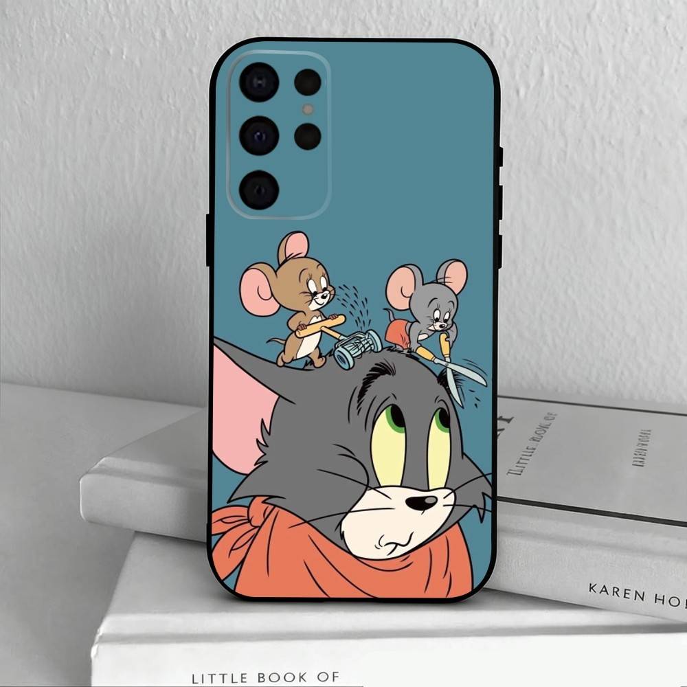 F-Funny TomS Cartoon J-JerryS Phone Case For Samsung S25,S24,S21,S22,S23,S30,Ultra,S20,Plus,Others Soft Black Cover