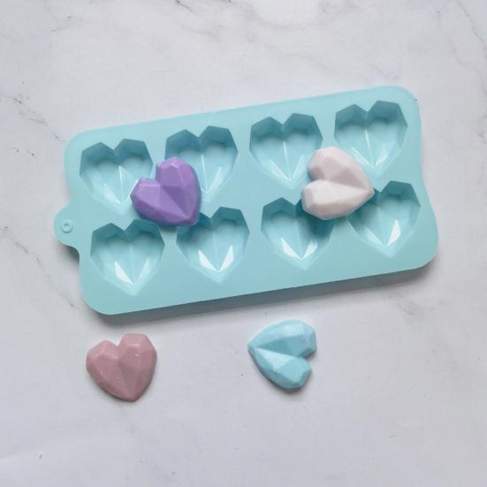 Fondant Mold Reusable Kitchen Supplies Easy To Clean Heart Shape Ice Cubes Biscuit Pastry Manual Baking Mould Convenient Decorative