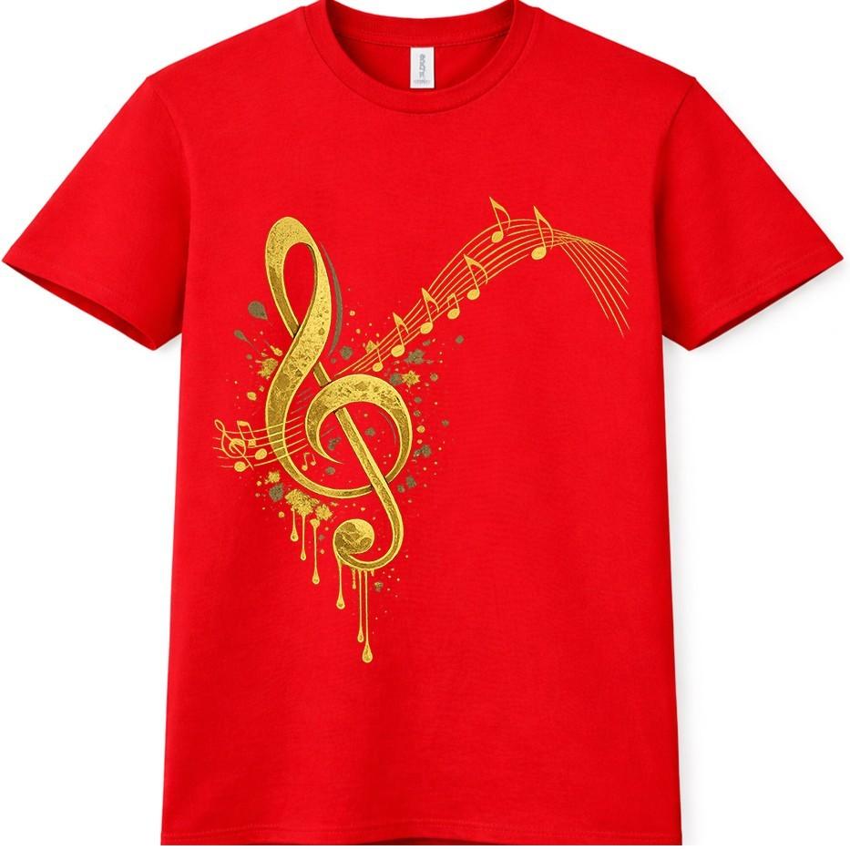 Music Note TShirt Treble Clef Musical Lover Gift Colourful Vintage Graphic Tee