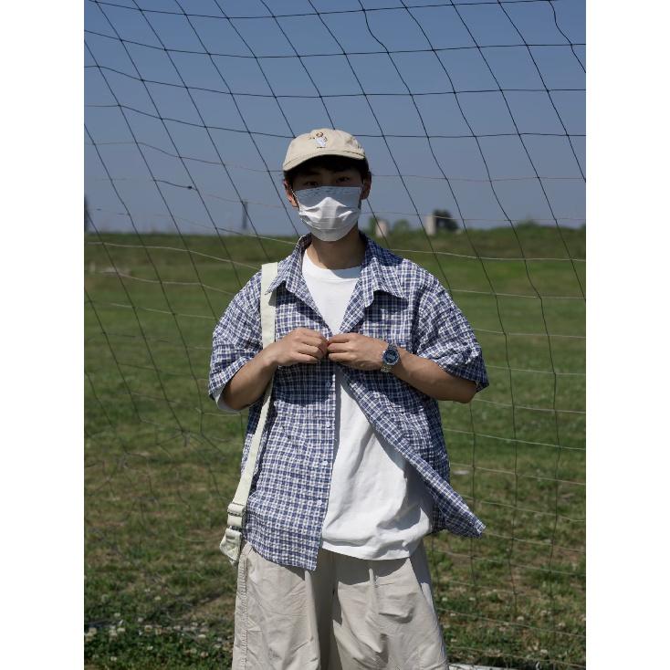 Летняя новая клетчатая рубашка мужская рубашка в стиле ретро с коротким рукавом в американском стиле японская рубашка куртка