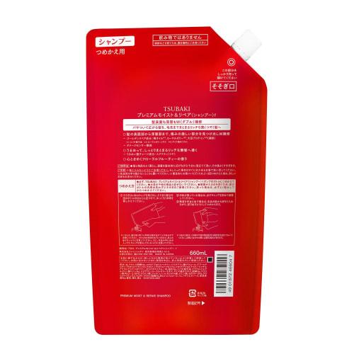 Сменный блок шампуня TSUBAKI Premium Moist & Repair Tsubaki Shiny Moist Liquid Package: Красный 660мл (х 1)