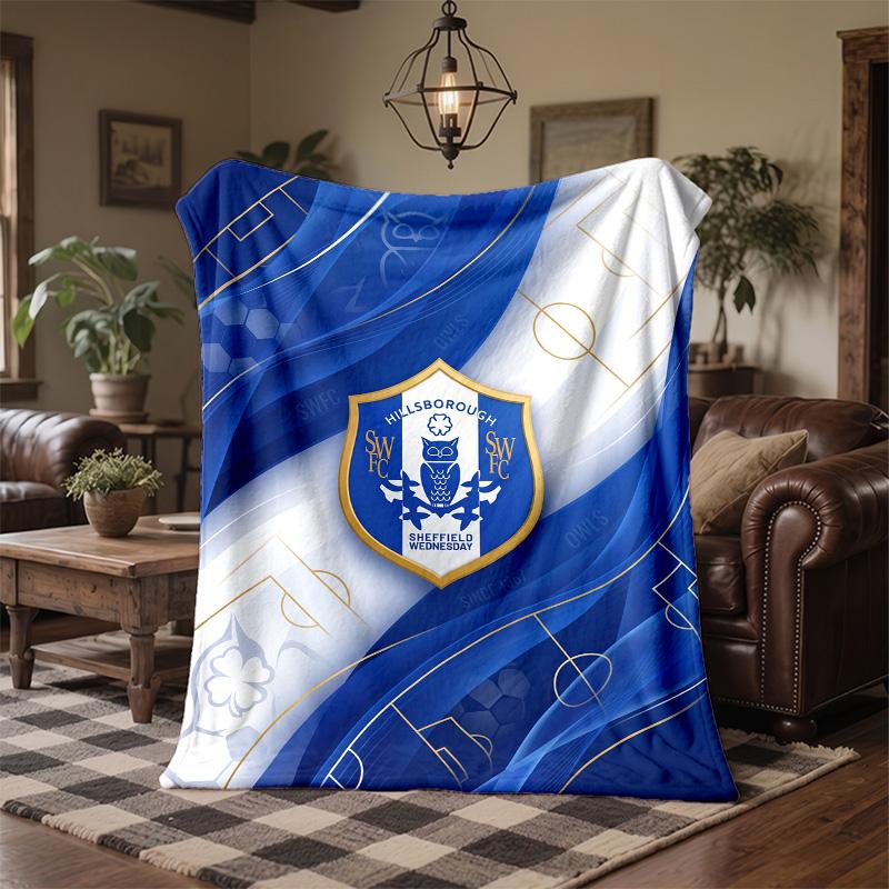 Sheffield Wednesday Football Print Flannel Blanket Soft Warm Sofa Bed Throw Blanket For Home Office Bedroom