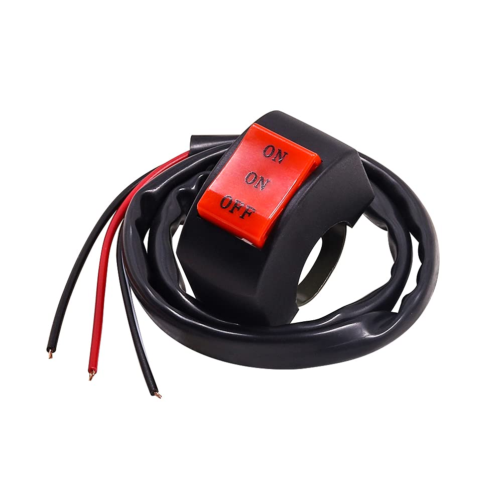 X-STYLE Motorcycle Switch, 2 Circuits, ON and Off, 3 Wires, 2 Stage Switch, 12