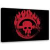 Холст принт Пылающий Красный Череп