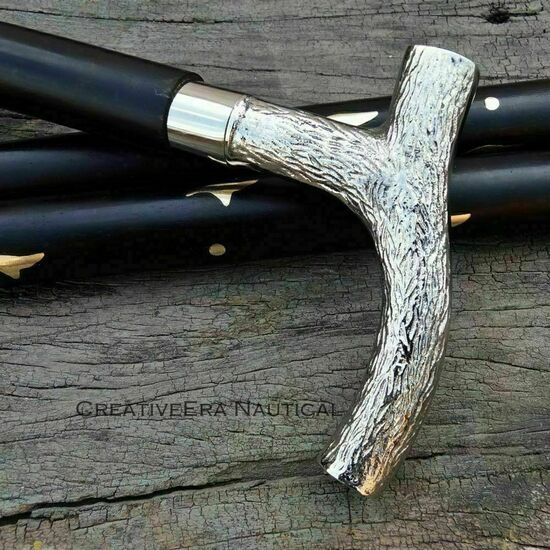 Антикварный стиль Викторианский Винтажный Дизайнерская Латунная Ручка Трость Деревянная Трость