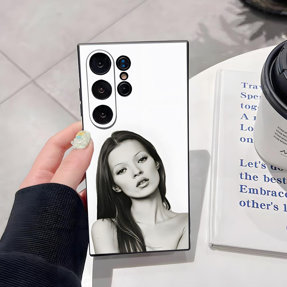Sexy Supermodel Kate Moss Phone Case For Samsung S26 Ultra S25 Edge Ultra S23 S22 S21 S20 Ultra Plus S24 Fe Cover
